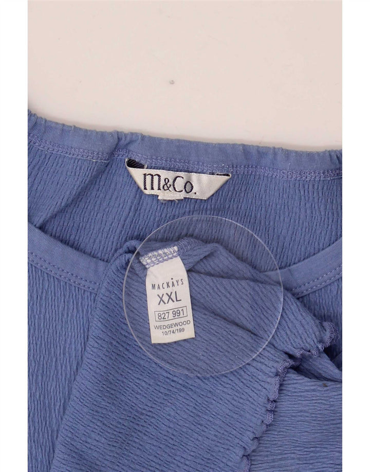 Damski top na ramiączkach M&Co UK 20 2XL, niebieska bawełna