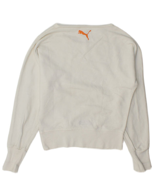 Damska bluza Puma Graphic Jumper UK 6 XS Biała