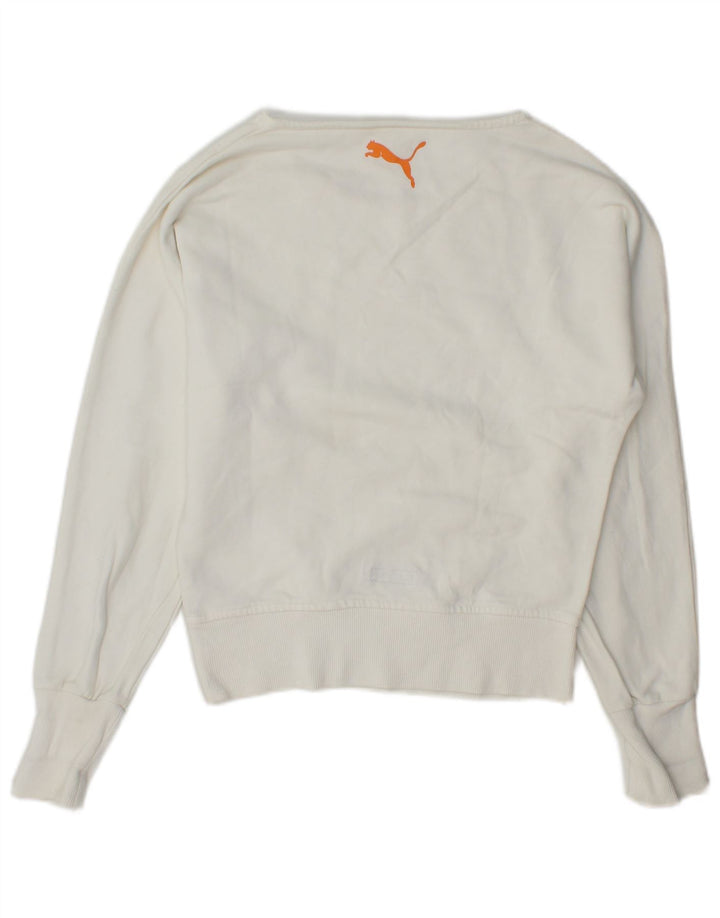 Damska bluza Puma Graphic Jumper UK 6 XS Biała