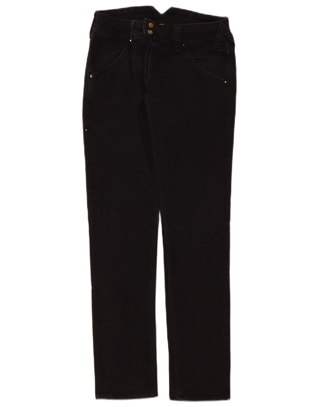 Damskie dżinsy slim fit W26 L29 czarne bawełniane