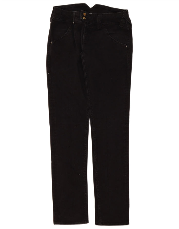 Damskie dżinsy slim fit W26 L29 czarne bawełniane
