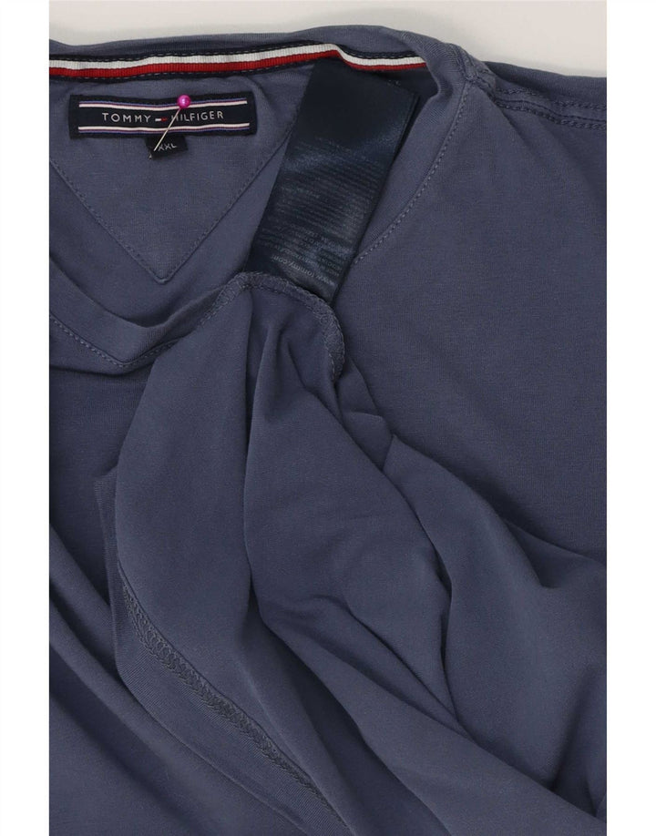 Top męski Tommy Hilfiger z długim rękawem, 2XL, granatowy, bawełniany