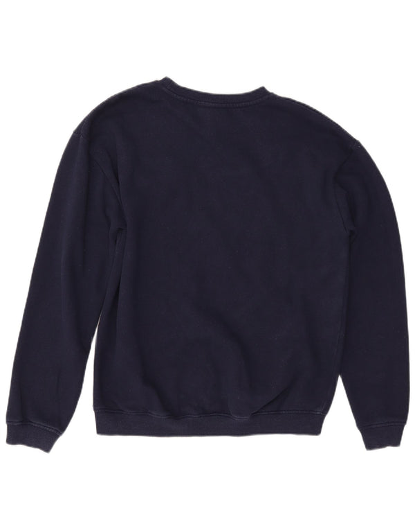 Damska bluza z grafiką ELLESSE UK 12, średnia, granatowa, bawełniana