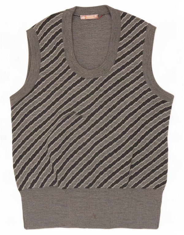 Tank top damski w stylu vintage UK 10 w małe szare paski