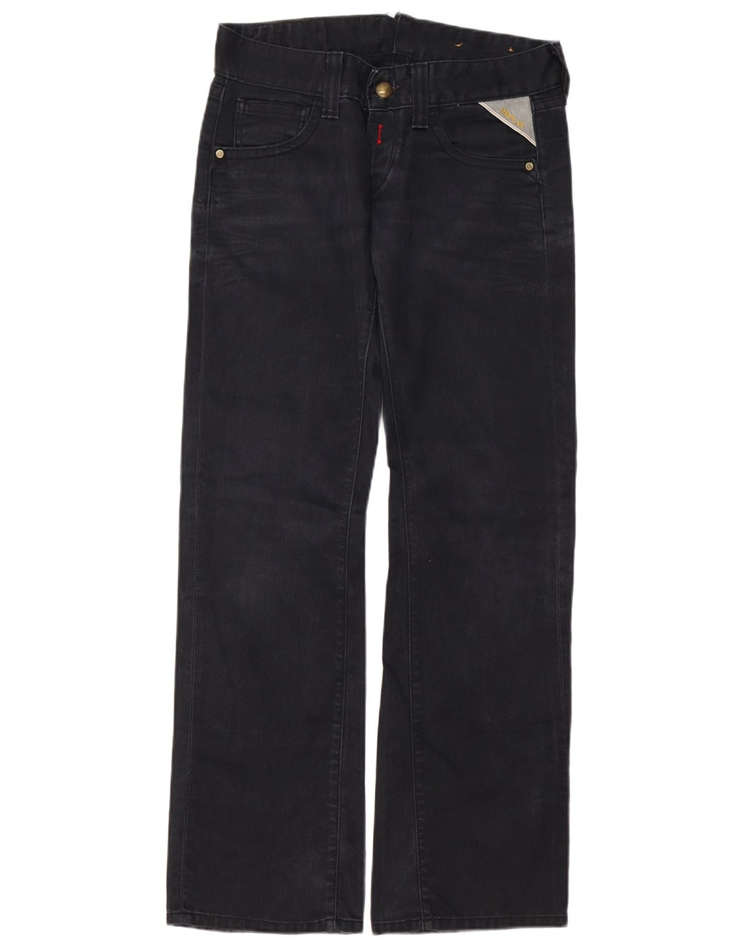 Damskie jeansy Bootcut Replay W30 L32 Czarne bawełniane