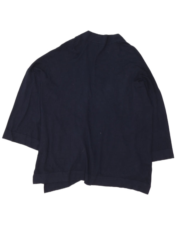 Damski sweter oversize z rękawem 3/4 Zara UK 16, duży, granatowy