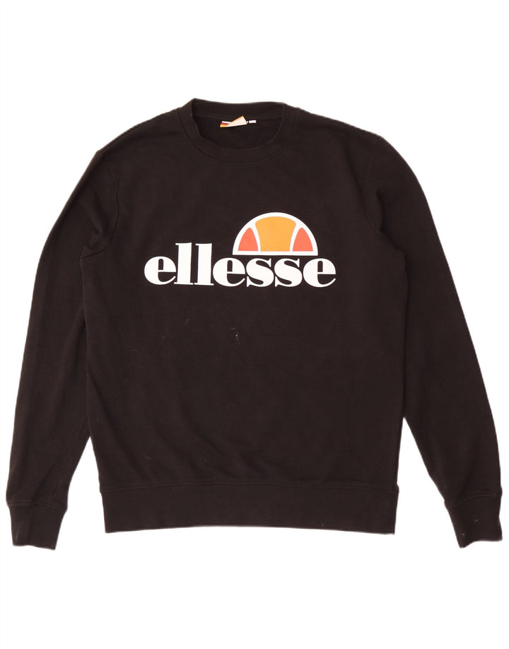 Męska bluza z grafiką Ellesse, mała, czarna, bawełniana