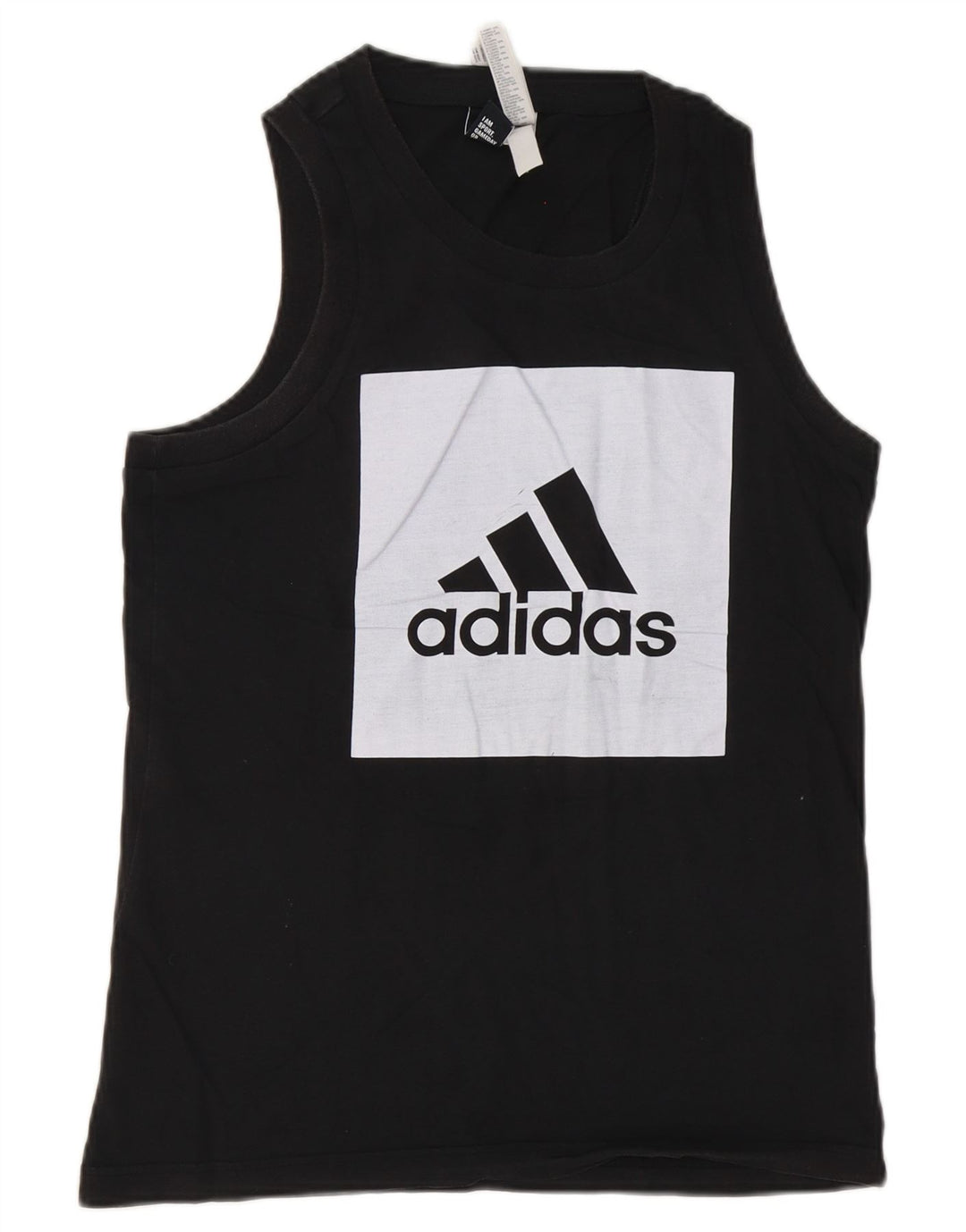 Adidas Męska kamizelka z grafiką, mała, czarna, bawełniana