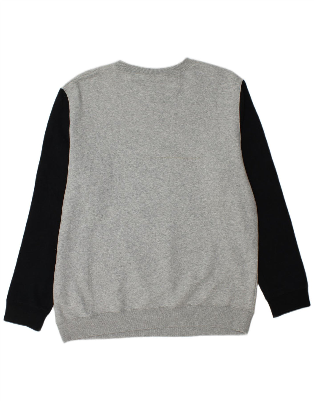 CONVERSE Męska bluza z grafiką, sweter XL, szara, bawełniana w bloki kolorów