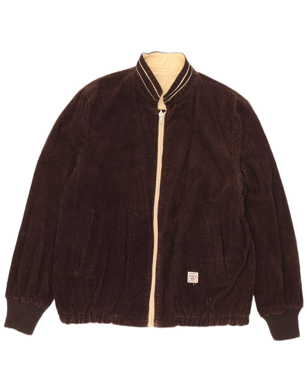 POP 84 Mens Reversible Corduroy Jacket UK 36 Small Brown