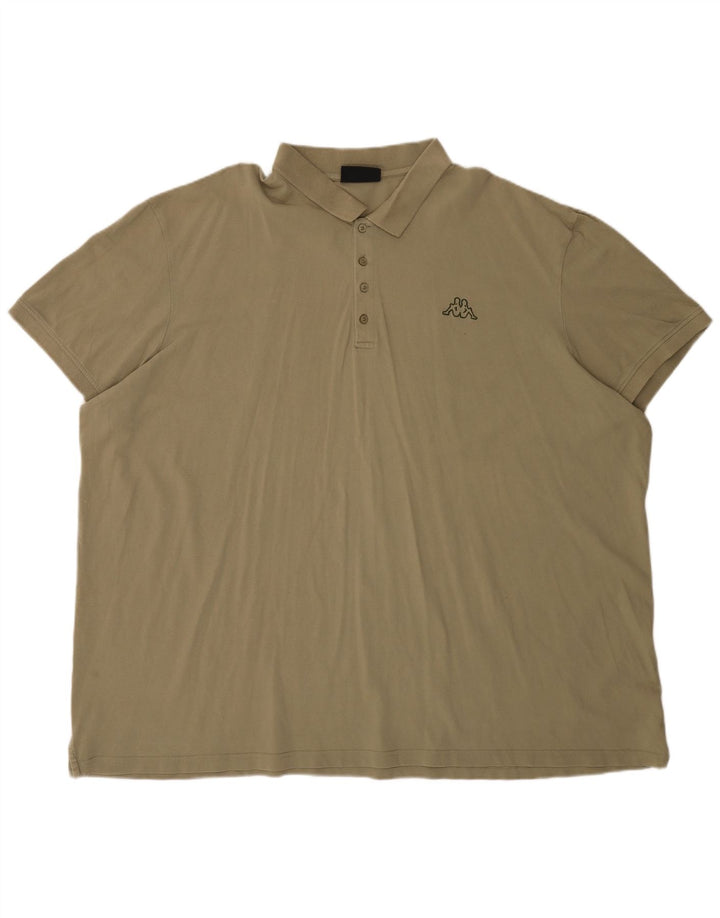 Męska koszulka polo Kappa 6XL, bawełna khaki