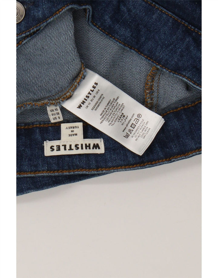 WHISTLES Damska spódnica dżinsowa UK 10 Small W28 Niebieska bawełna