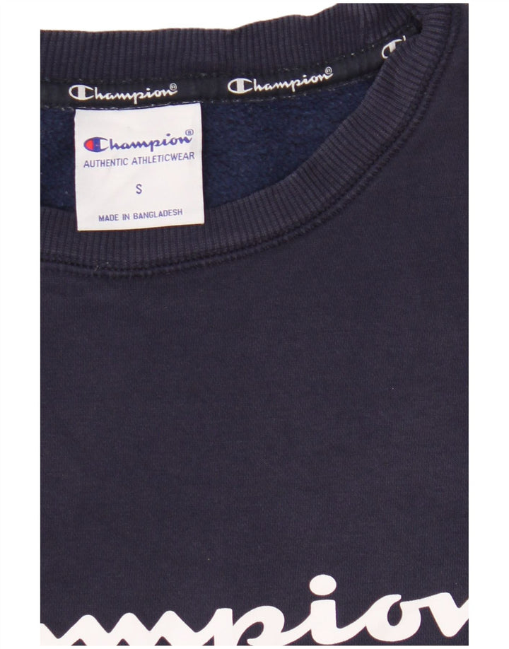 Męska bluza z grafiką Champion, mała, granatowa, bawełniana
