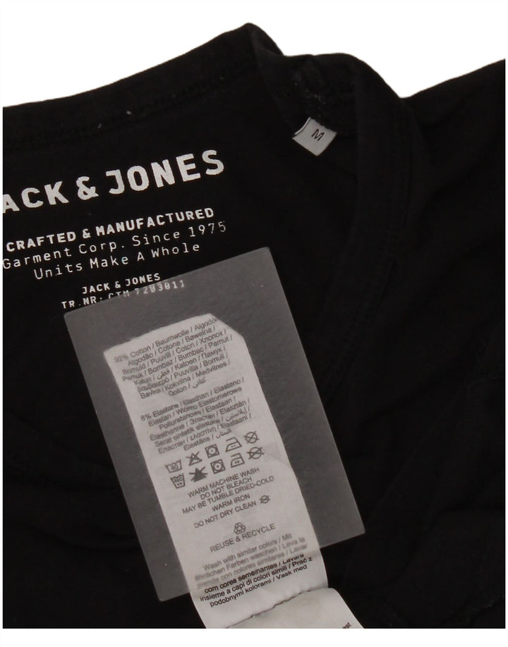 T-shirt męski Jack & Jones, średni czarny, bawełniany