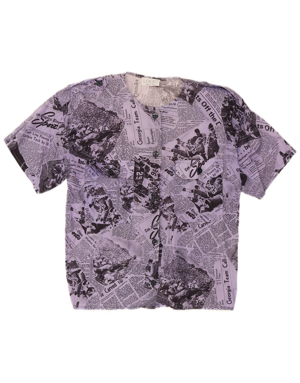 Damska bluzka z krótkim rękawem i grafiką w stylu vintage IT 46 Large Lilac