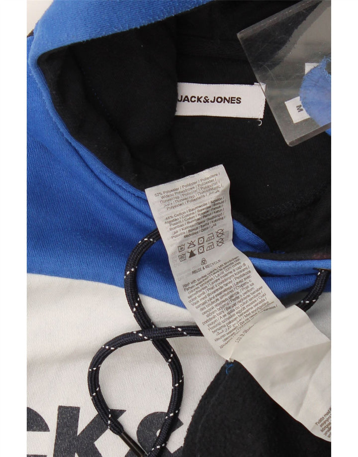 Męski sweter z kapturem i grafiką Jack & Jones, średni, wielokolorowy blok kolorów