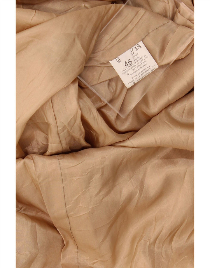 VINTAGE Womens Suede Overcoat IT 46 Large Beige Vintage Vintage and Second-Hand Vintage from Messina Hembry 