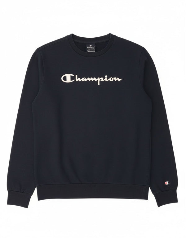 Chłopięca bluza z grafiką Champion, 15-16 lat, 2XL, granatowa, bawełniana