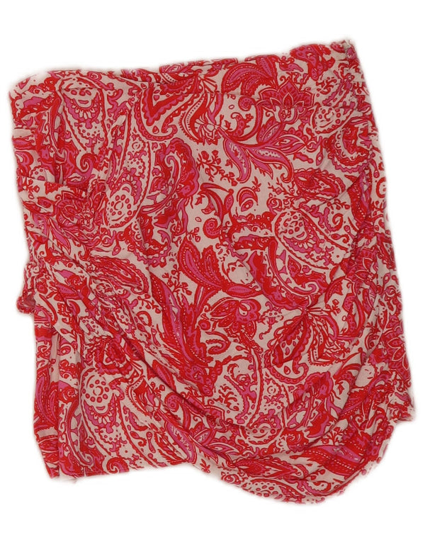 Spódnica mini damska Zara średnia W28 czerwona paisley
