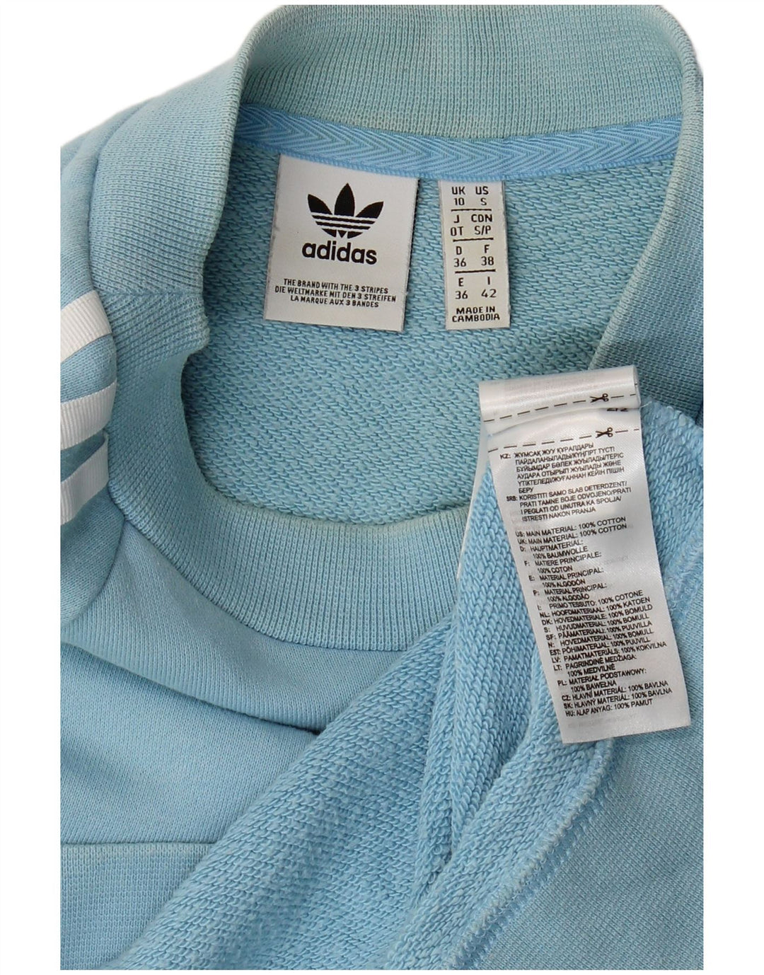 Damska bluza Adidas Jumper UK 10 Small Blue Cotton