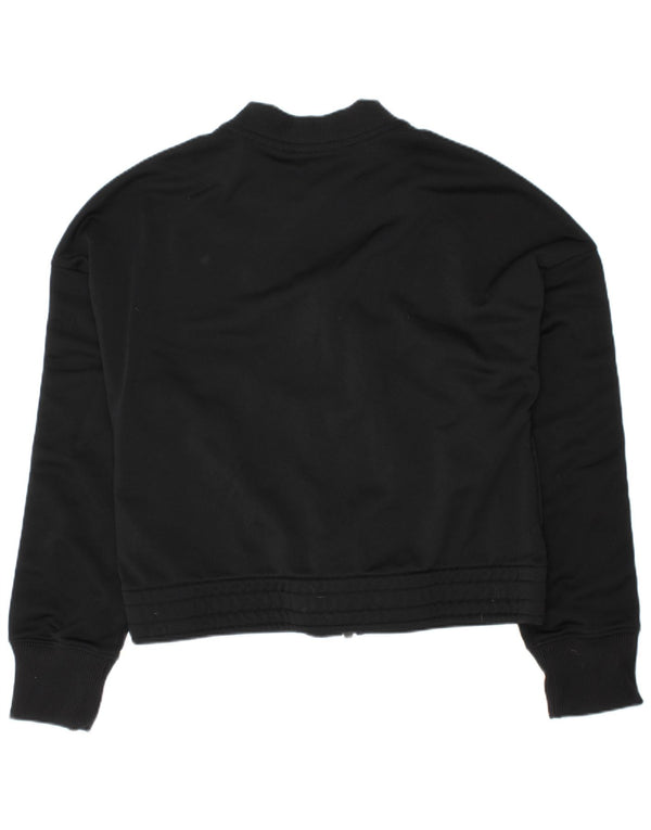 Kurtka dziewczęca Nike Dresowa Top 10-11 lat, średnia czarna, z blokami kolorów