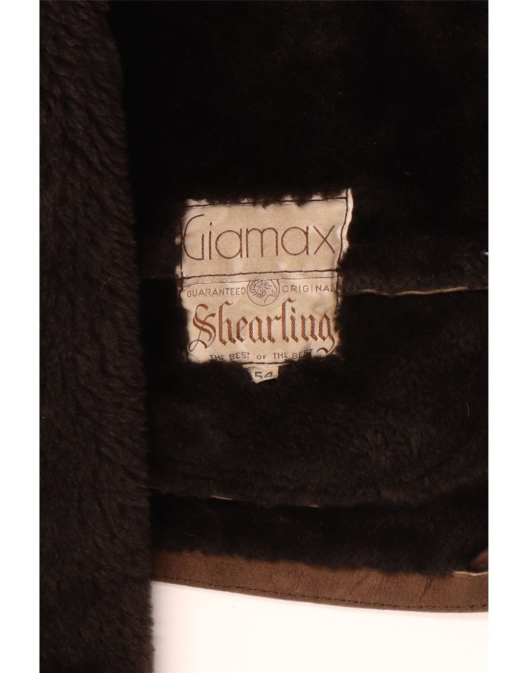 Męska kurtka Shearling Giamax IT 54 2XL Brązowa kurtka Shearling