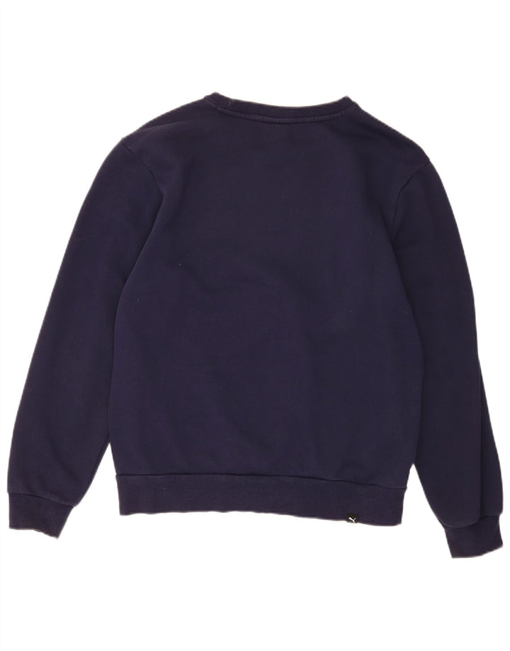 Bluza męska Puma z nadrukiem, rozm. M, granatowa, bawełniana