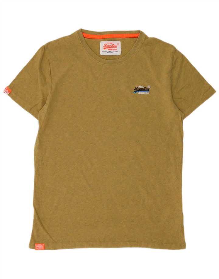 SUPERDRY Męski T-shirt Top, mały, bawełniany khaki