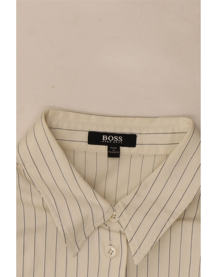Koszula damska Hugo Boss UK 12 w średnie białe prążki