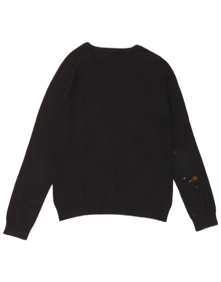 Sweter damski Zara z dekoltem w kształcie litery V, UK 14, duży, czarny