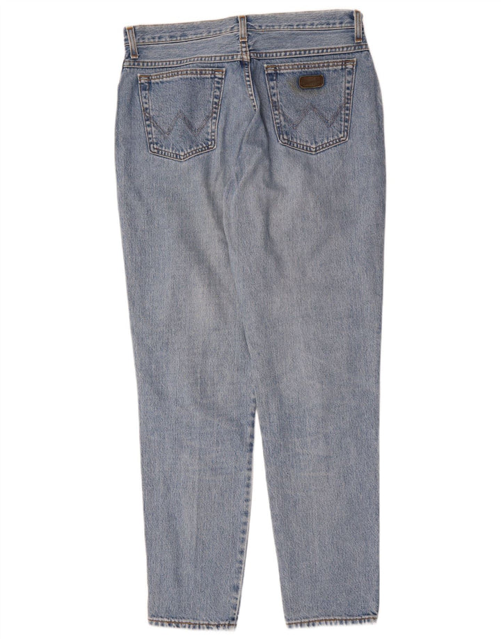 WRANGLER Womens Carla Slim Jeans W34 L30 Blue Cotton