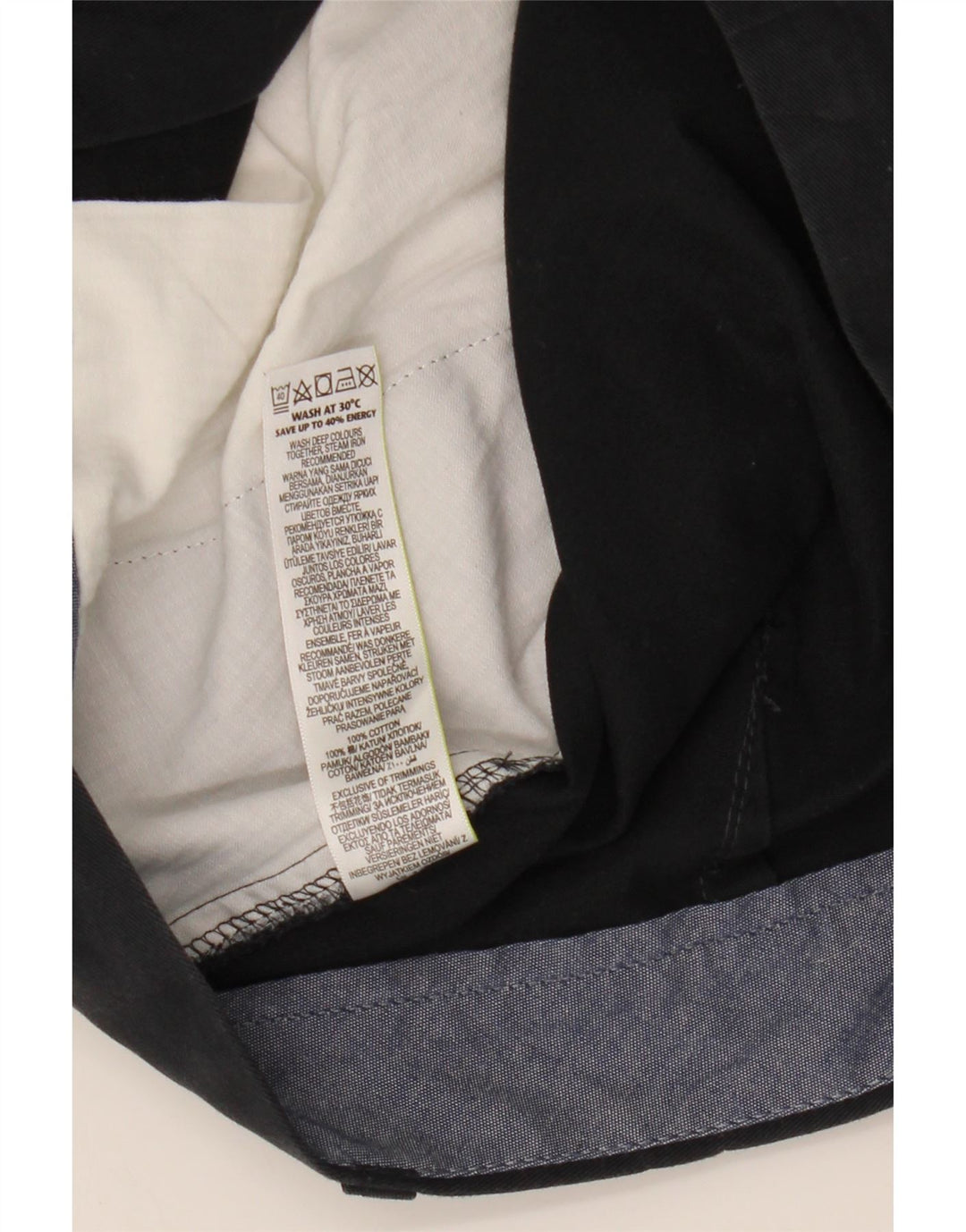 Marks & Spencer Męskie spodenki Chino W36, duże, granatowe, bawełniane