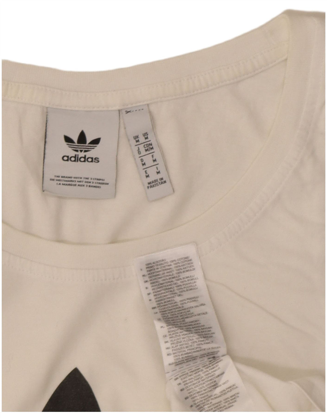 Adidas Męska kamizelka z grafiką Top, średnia biała bawełna