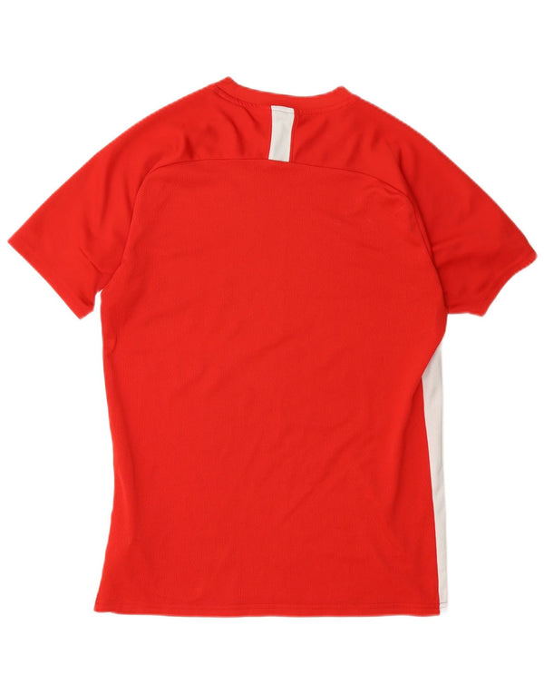 Męska koszulka Nike Dri Fit, poliestrowa koszulka w kolorze średniej czerwieni