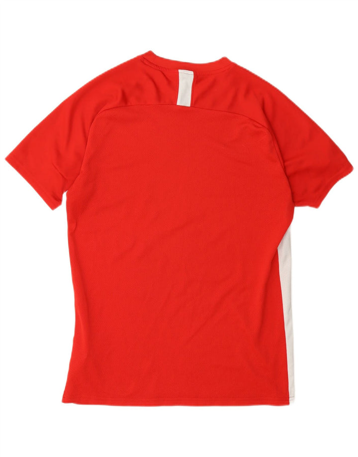 Męska koszulka Nike Dri Fit, poliestrowa koszulka w kolorze średniej czerwieni