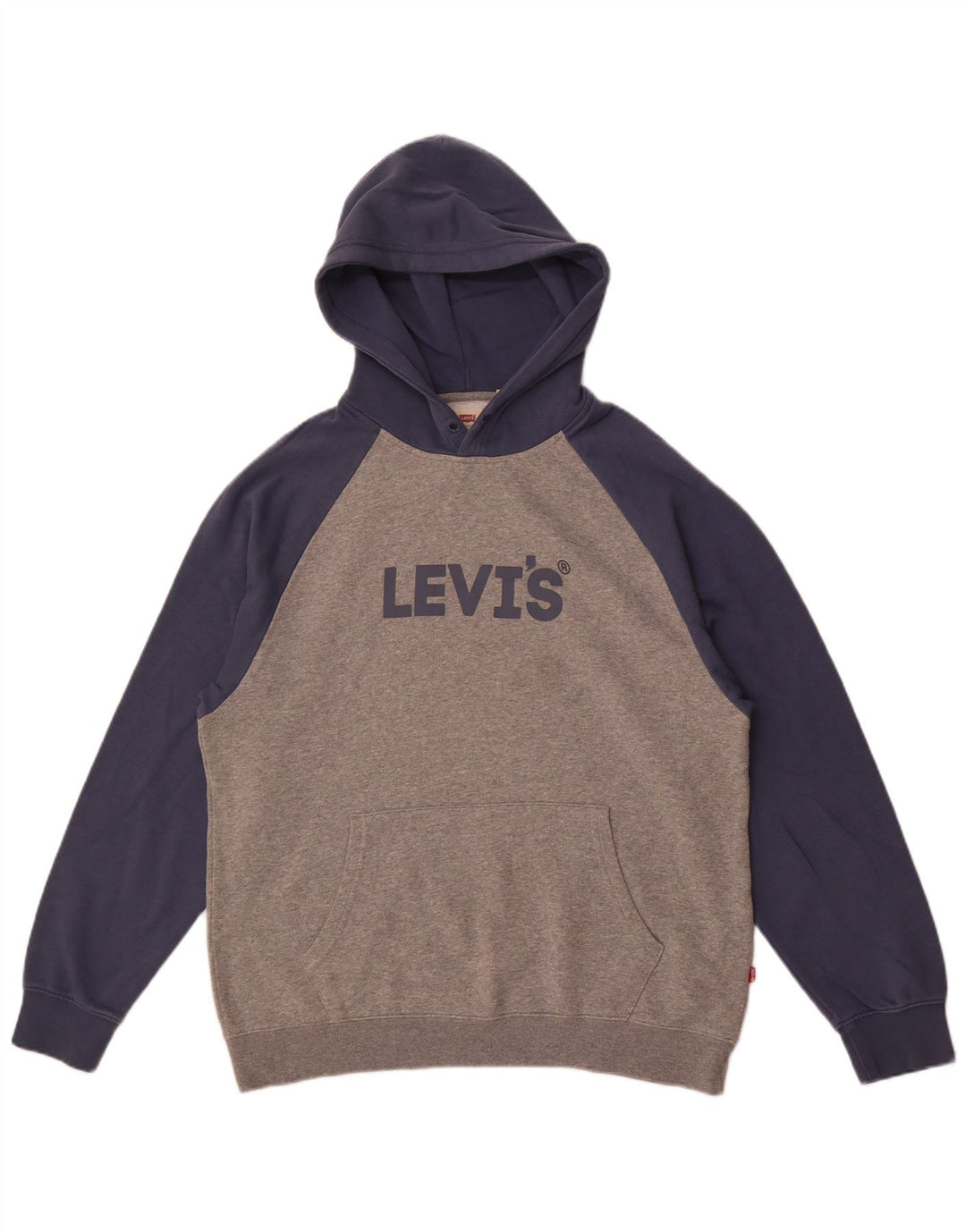 Męski sweter z kapturem Levi's o swobodnym kroju i kolorze średnioszarym