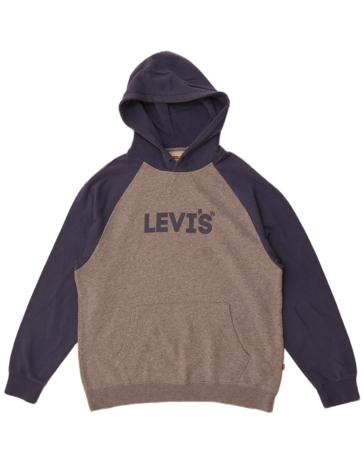 Męski sweter z kapturem Levi's o swobodnym kroju i kolorze średnioszarym