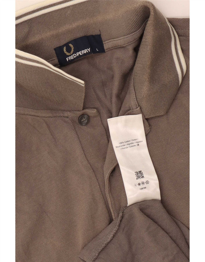 Męska koszulka polo Fred Perry, duża, szara, bawełniana