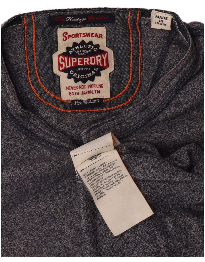 T-shirt męski SUPERDRY Top, średnioszary, bawełniany
