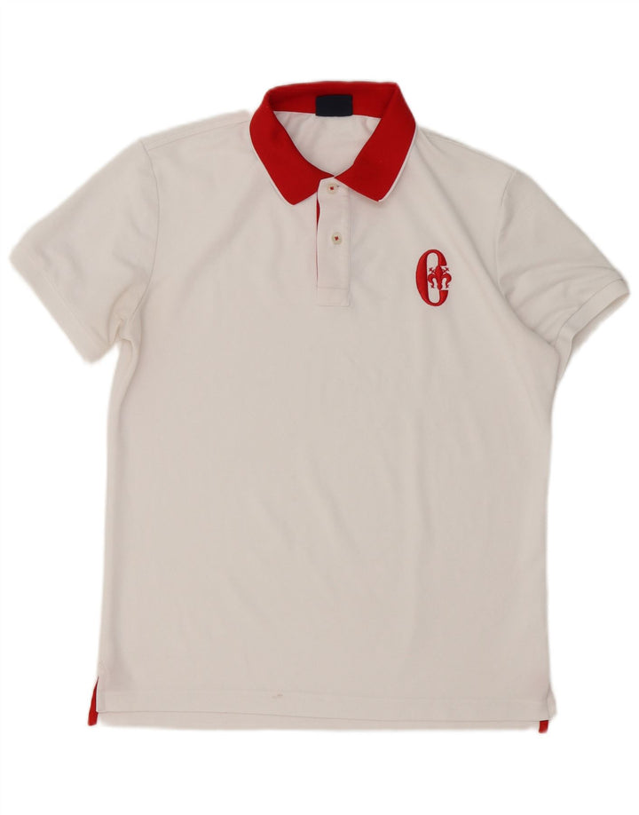 Męska koszulka polo do rugby Conte of Florence, średnia biel