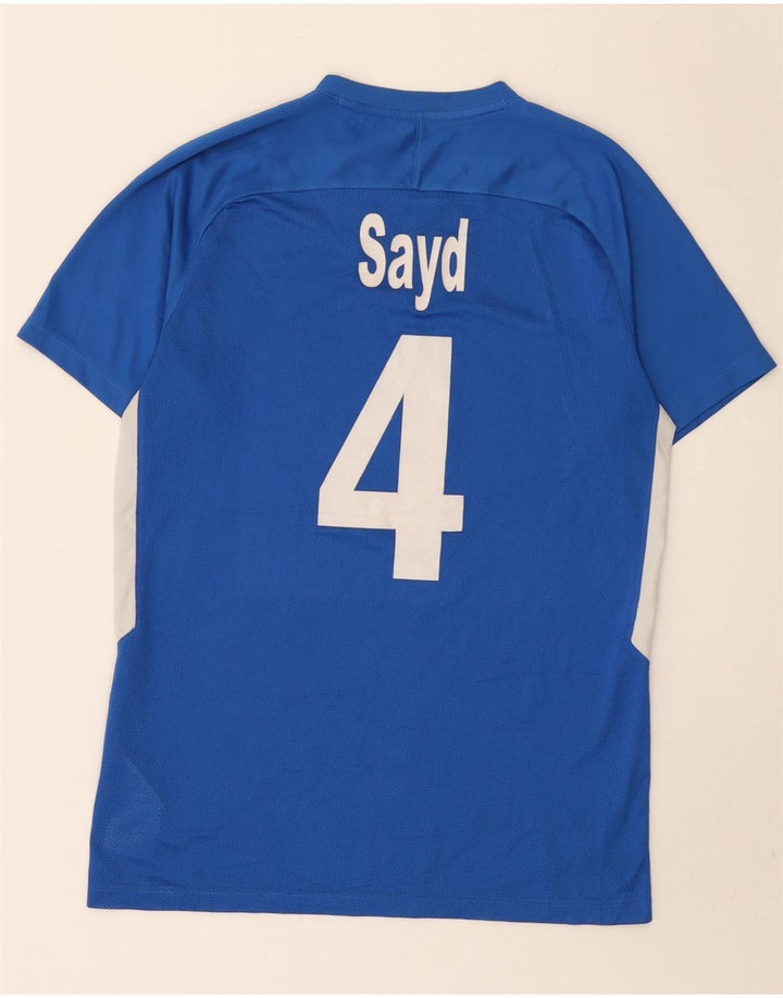 Męski T-shirt Nike Dri Fit z grafiką Top, średni niebieski, poliester w prążki