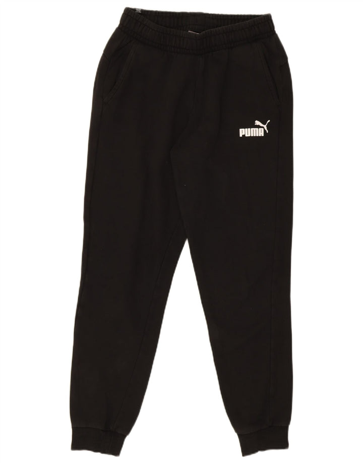 Męskie spodnie dresowe Puma Joggers, średnia czarna bawełna