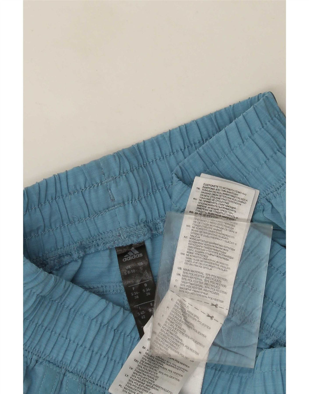 Damskie spodenki sportowe Adidas UK 8/10 Mały niebieski poliester