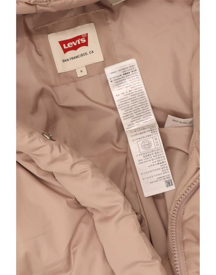 Damska kurtka z kapturem, oversize, wyściełana Levi's UK 10, mały, fioletowy poliester