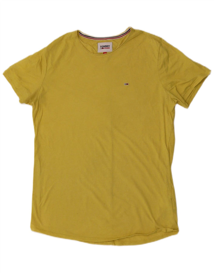T-shirt męski Tommy Hilfiger, średni żółty bawełniany