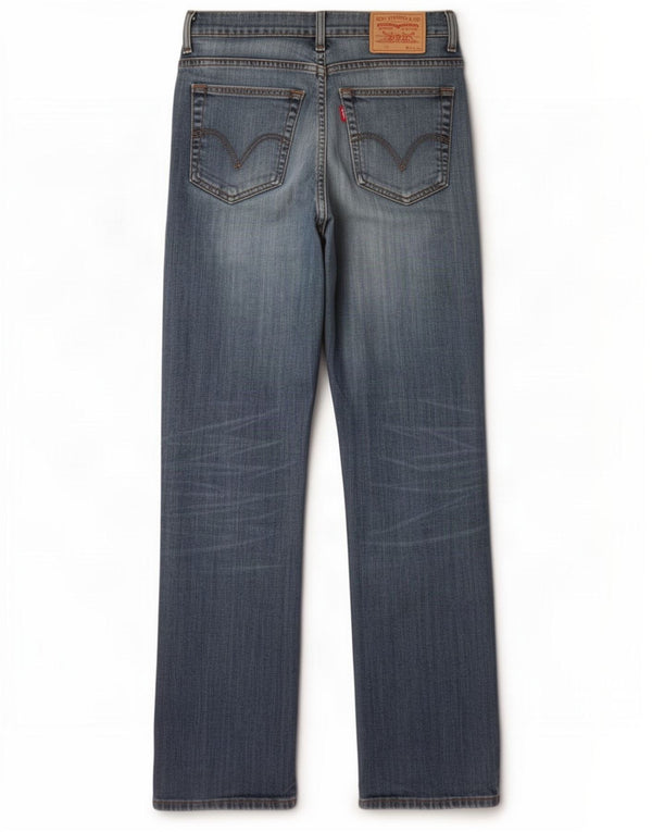 Męskie jeansy Levi's 752 Straight W32 L34 Niebieskie bawełniane