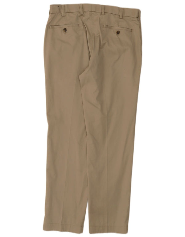 Męskie proste spodnie Chino Brooks Brothers W34 L30 Beżowa bawełna