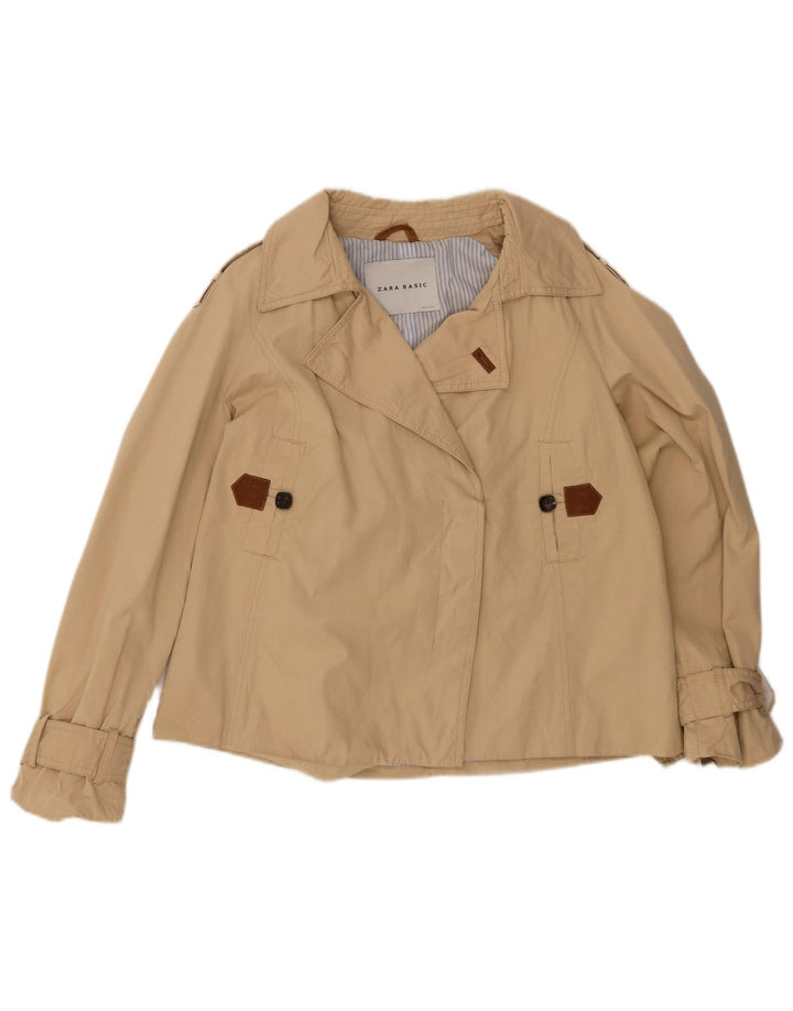 ZARA Womens Pea Coat UK 18 XL Beige