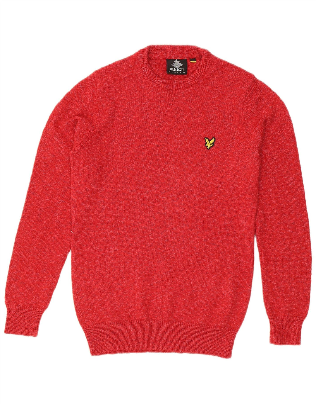 LYLE & SCOTT Mens Crew Neck Jumper Sweater XS Red Cotton
