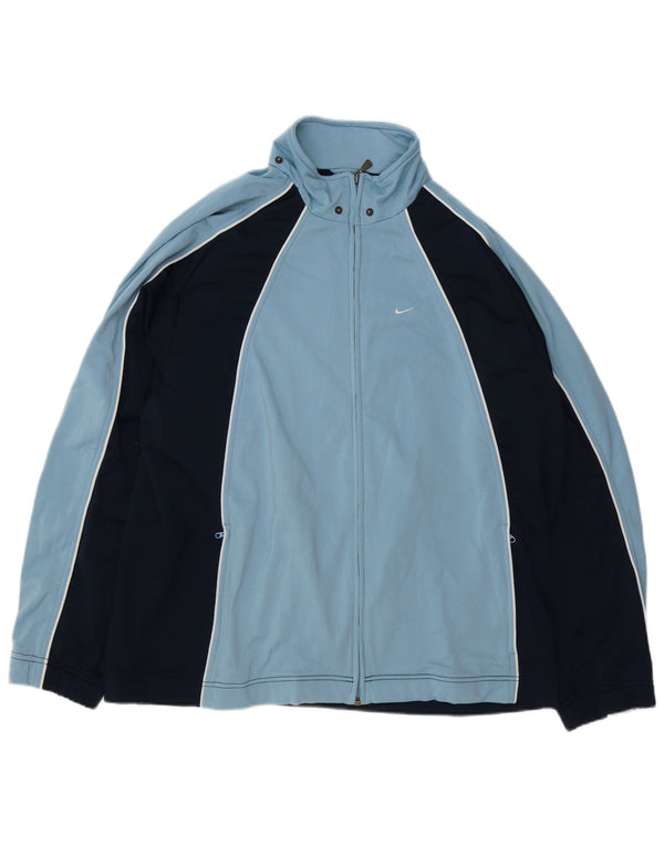 Męska kurtka dresowa NIKE UK 44/46 XL Niebieski poliester z blokami kolorów